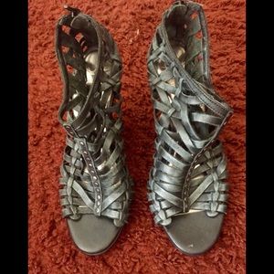 River Island gray studded heels Size 38/7